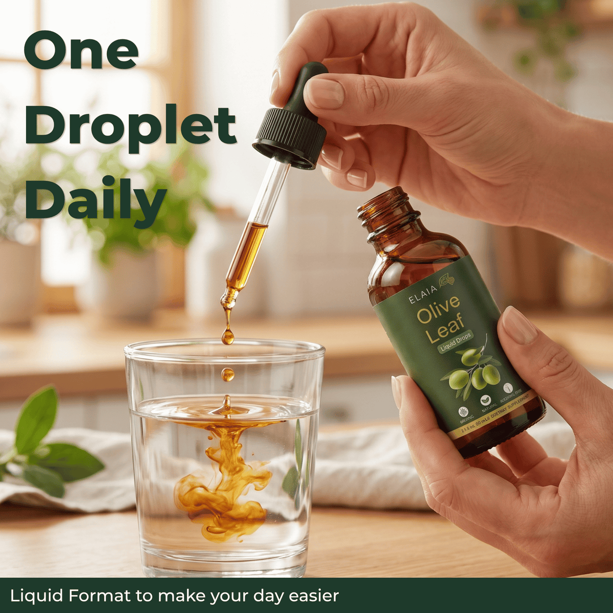 Elaia™ Olive Leaf Extract Drops - 150mg Oleuropein